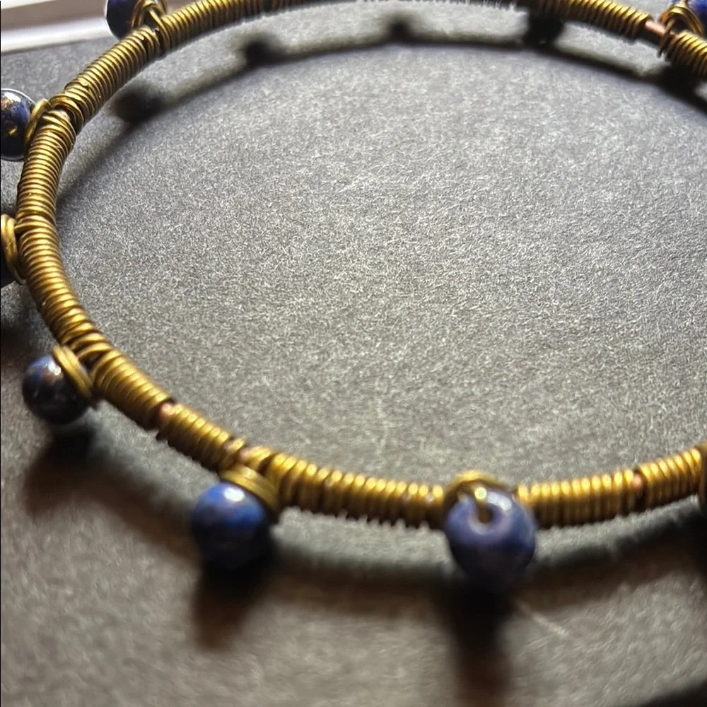 Luca + Danni‎ Gold and Blue Beaded Bracelet